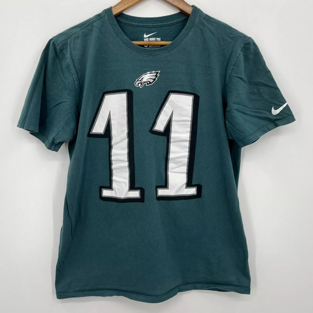 Nike Philadelphia Eagles Carson Wentz #11 Athletic Cut T-Shirt Mens Medium Green
